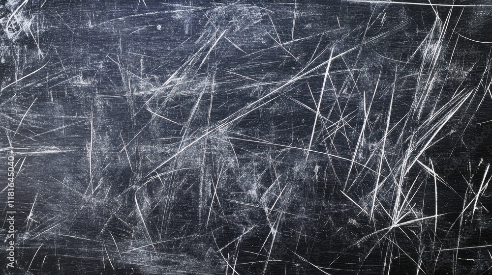 Poster abstract dark scratched surface with random scratches and marks