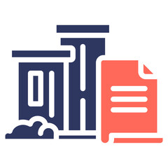 Public Administration glyph color icon