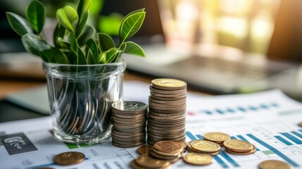 Economic recession crisis: financial inflation and business downturn depicted with stock market crash chart, highlighting investment risks, economic decline, currency depreciation, and global financia