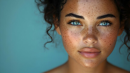 Face Shows Beauty, Freckles, Skin, and Eyes with a Natural Look
