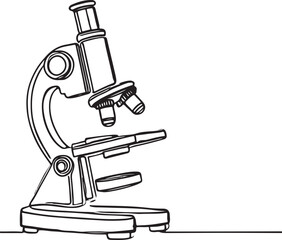 Line Drawing Microscope. Precision Tool for Biological Research
