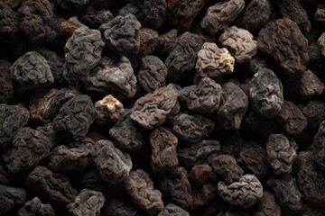 Dried Organic Mullberry for Healthy Nourishment. Rustic Background with Sugar Texture