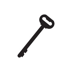 vector of black silhouette of key