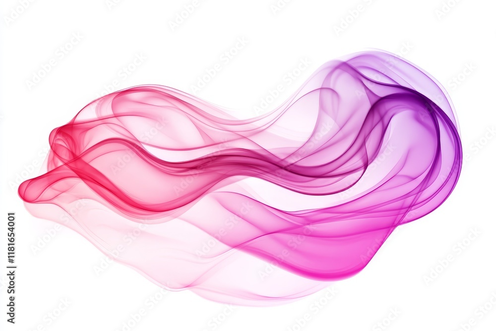 Poster abstract colorful smoke wave flowing in shades of pink and purple creating a dreamy and artistic bac
