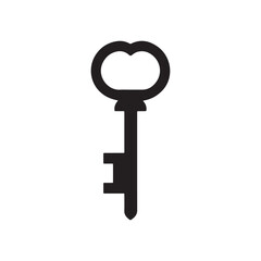 vector of black silhouette of key