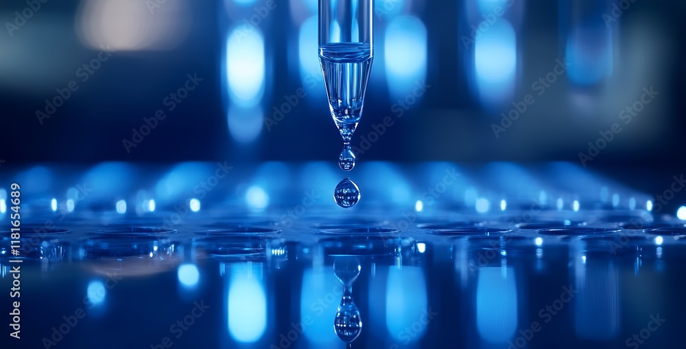 Poster Advanced laboratory dropper in use for chemical science experiments : Generative AI