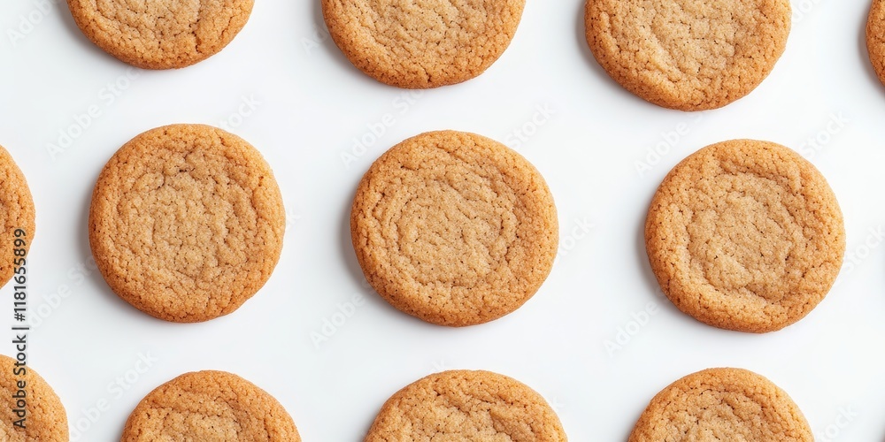 Aufkleber a detailed view of a vanilla cookie set against a white backdrop, highlighting the cookies features 