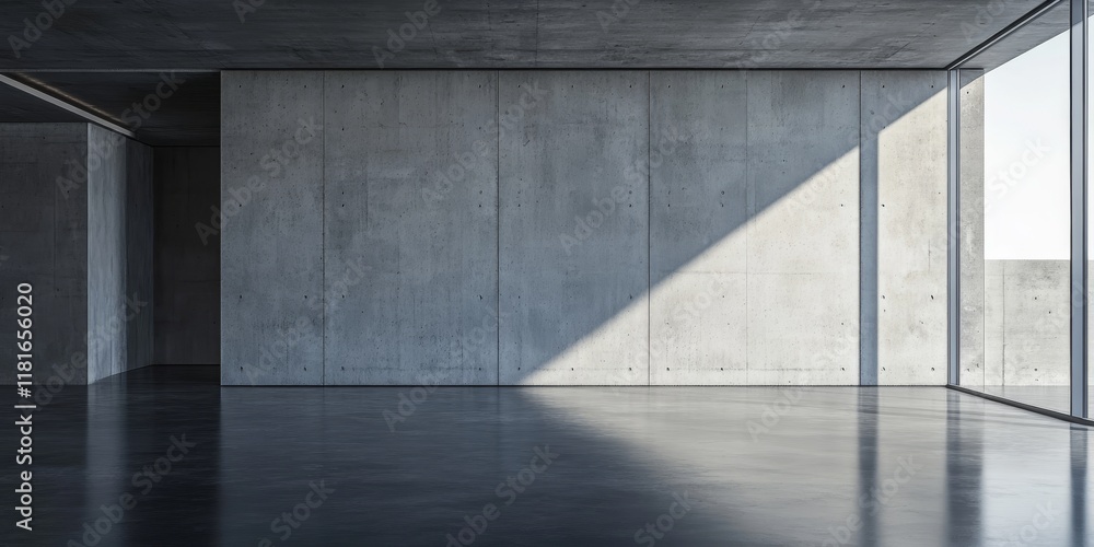 Leinwandbilder empty concrete floor and wall create a minimalist space, showcasing the stark beauty of an empty con