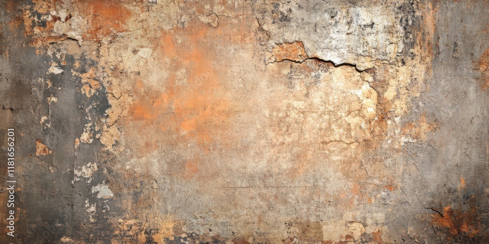 Poster brown background wall featuring a vintage damaged abstract texture. this brown background wall showc