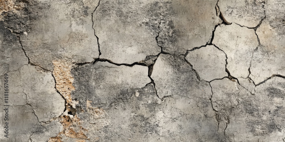 Poster cracked concrete texture background showcasing intricate details and unique patterns. this versatile