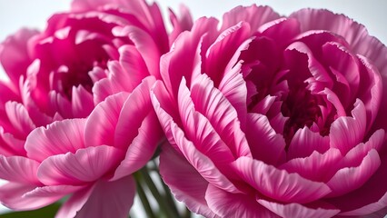 Isolate Peony Flower On White Background