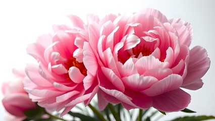 Isolate Peony Flower On White Background