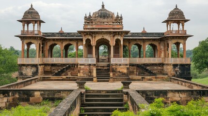 Fototapeta premium Historical monument attracts many tourists, showcasing the rich history and cultural significance of the historical monument, which is a must see for all visitors interested in heritage.