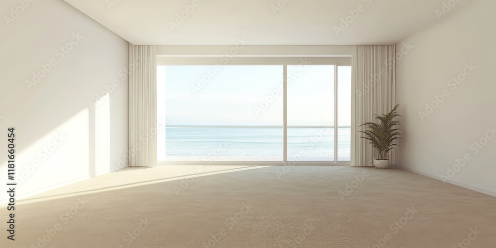 Poster empty unfurnished room featuring a beige carpet floor and access to a balcony. this empty room offer
