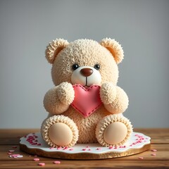 Obraz premium teddy bear with heart