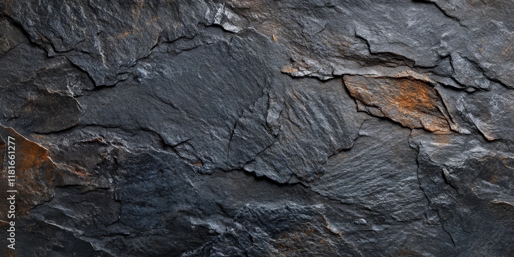 Poster dark grey black slate texture background, featuring a rich blend of dark grey and black shades, offe