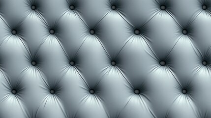 Fototapeta premium Elegant Gray Leather Upholstery Texture Buttoned Tufted Diamond Pattern Background