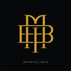Classic M I B letter initials logo