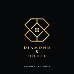 combination of houses and diamonds with lines