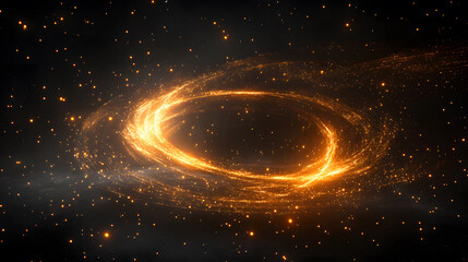 Celestial event spiral galaxy formation outer space digital art cosmic environment wide-angle view