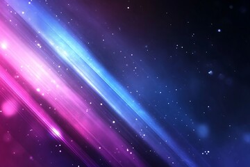 Abstract background with blue and purple neon rays of light flying in space, speed lines for a technology video or futuristic illustration