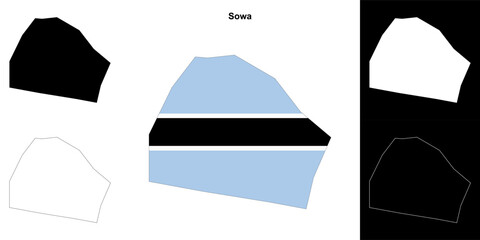Sowa district outline map set © David Zydd