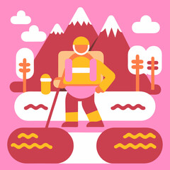 illustration of yoga mat