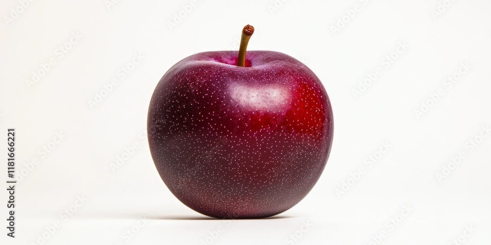 Poster plum isolated on a white background, showcasing the vibrant color and texture of the plum. this plum