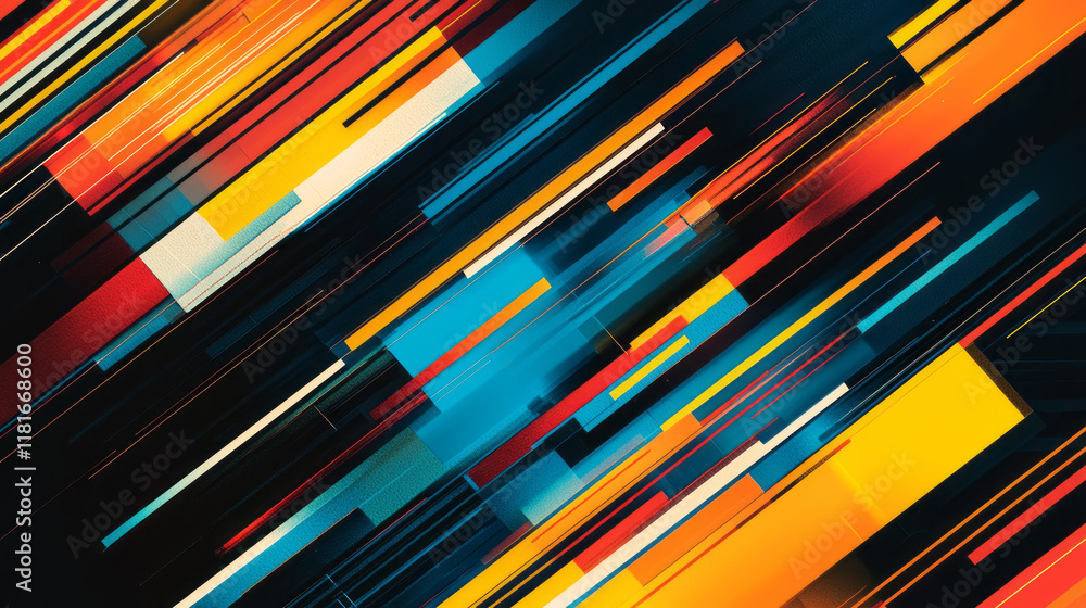 Poster dynamic abstract background with colorful geometric shapes and sleek design
