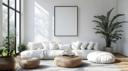 Minimalist Interior Design Creates a Serene Living Room Space Naturally