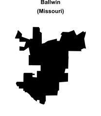 Ballwin (Missouri) blank outline map