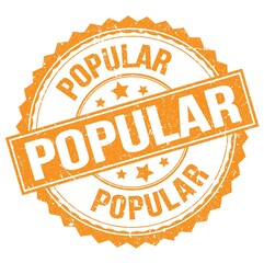 Obraz premium POPULAR text on orange round stamp sign