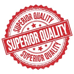 SUPERIOR QUALITY text on red round stamp sign