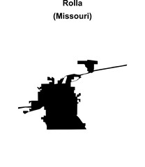 Rolla (Missouri) blank outline map