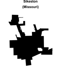 Obraz premium Sikeston (Missouri) blank outline map