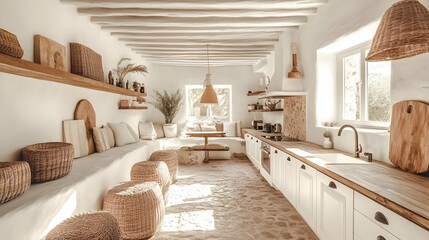 Kitchen Design Blends Rustic Charm with Modern Minimalism