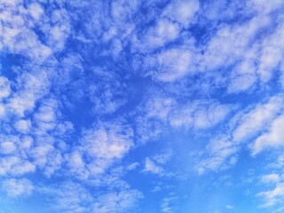 Beautiful clouds on blue sky background