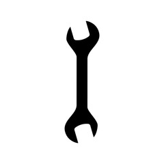 Vector silhouette of wrench vector design and illustration