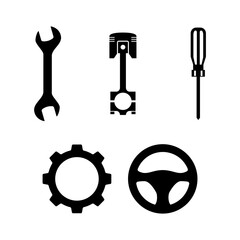 Set of Auto parts icon design. Automotive parts, automobile repairing car, vector design and illustration