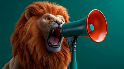 Lion Roars into Megaphone: A Call for Wildlife Conservation