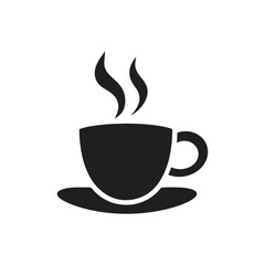 vector of black silhouette of coffee cup