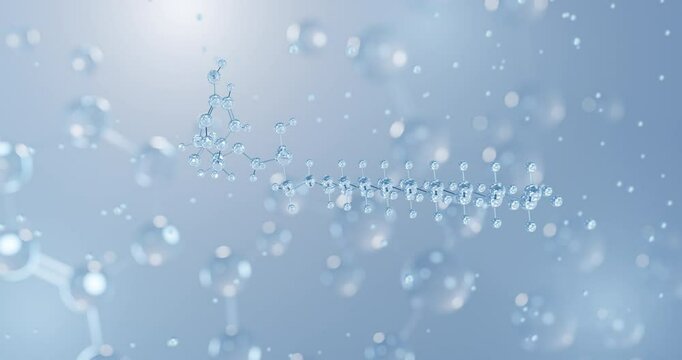 Brincidofovir, rotating 3D model of antiviral, seamless looped video