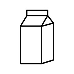 milk carton icon, drinks line art, drinks vector - simple black line art icon of milk carton perfect for logos, and drinks-themed designs.