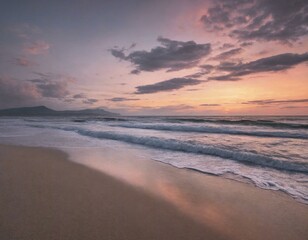 Fototapeta premium Tranquil Beach Sunset