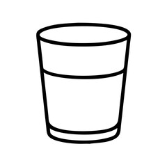 shot glass icon, drinks line art, drinks vector - simple black line art icon of shot glass perfect for logos, and drinks-themed designs.