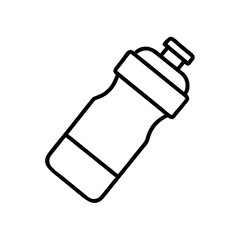 sports drink bottle icon, drinks line art, drinks vector - simple black line art icon of sports drink bottle perfect for logos, and drinks-themed designs.