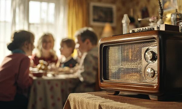 A Nostalgic Look at Radio's Golden Era and Modern Podcast Streaming Showcasing Family Continuity