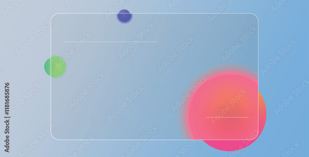 Poster modern infographic template with glass, gradient bubbles and minimalist design elements. perfect for