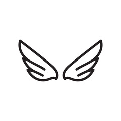 Wings, angel icon logo template design