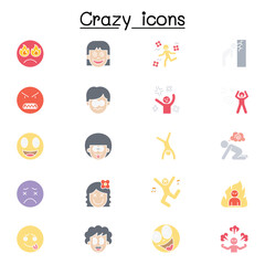Crazy line icon